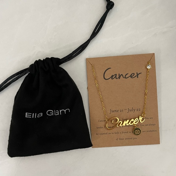 New Ella Glam Zodiac Cancer Necklace. - Picture 2 of 3
